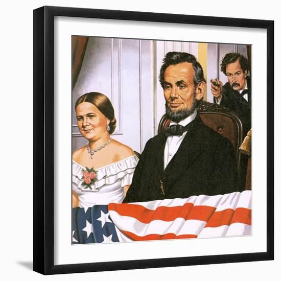 The Assassination of Abraham Lincoln-John Keay-Framed Premium Giclee Print