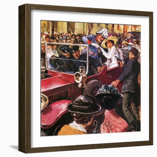 The Assassination of Archduke Franz Ferdinand-Clive Uptton-Framed Giclee Print