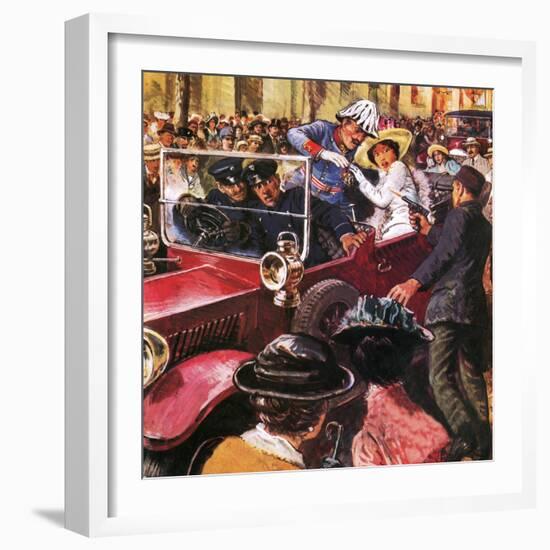 The Assassination of Archduke Franz Ferdinand-Clive Uptton-Framed Giclee Print