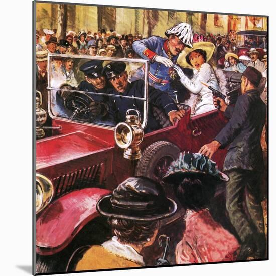 The Assassination of Archduke Franz Ferdinand-Clive Uptton-Mounted Giclee Print