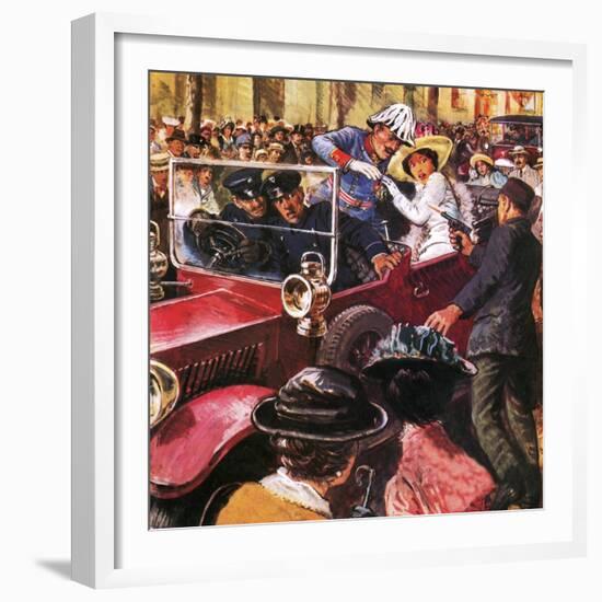 The Assassination of Archduke Franz Ferdinand-Clive Uptton-Framed Giclee Print