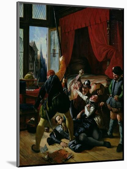 The Assassination of Brion, Tutor of Prince of Conti (1558-1614) at St. Bartholomew's Day Massacre-Joseph-Nicolas Robert-Fleury-Mounted Giclee Print