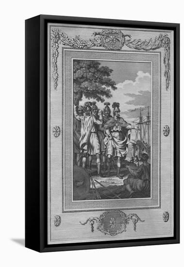 The Assassination of Carausius, who having been declared Emperor of Rome-William Thornton-Framed Stretched Canvas