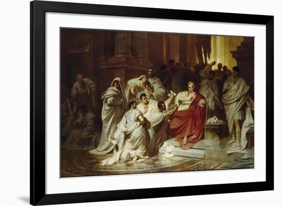 The Assassination of Julius Caesar-Karl Theodor von Piloty-Framed Giclee Print