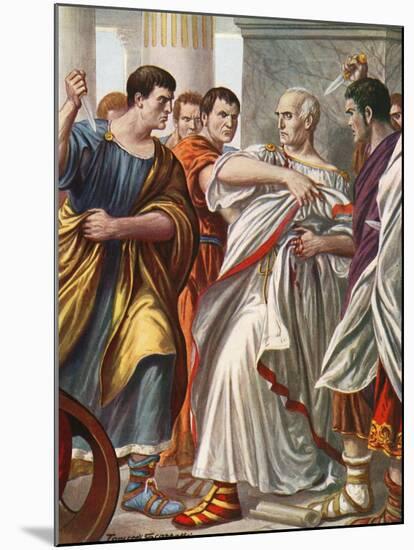 The Assassination of Julius Caesar-Tancredi Scarpelli-Mounted Giclee Print