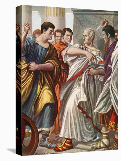 The Assassination of Julius Caesar-Tancredi Scarpelli-Stretched Canvas