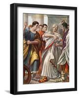 The Assassination of Julius Caesar-Tancredi Scarpelli-Framed Giclee Print