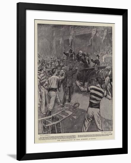 The Assassination of King Humbert at Monza-William Hatherell-Framed Premium Giclee Print