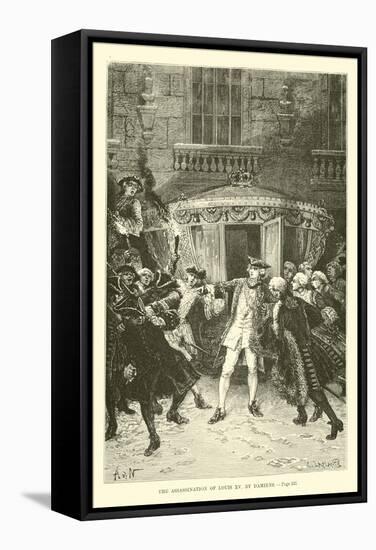 The Assassination of Louis XV by Damiens-null-Framed Stretched Canvas