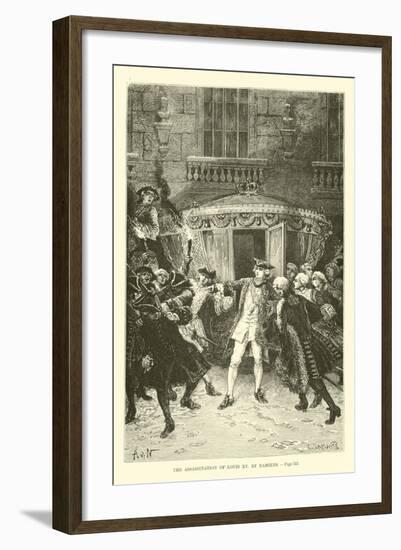 The Assassination of Louis XV by Damiens-null-Framed Giclee Print