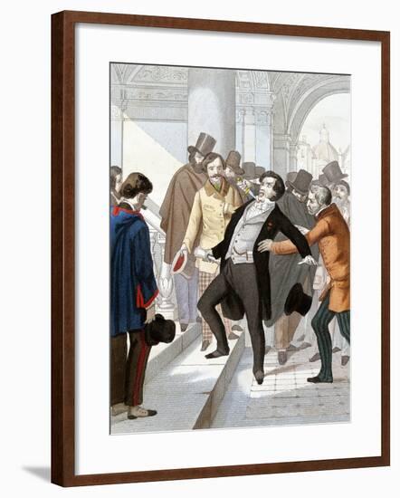 The Assassination of Pellegrino Rossi, November 15, 1848, Italy-null-Framed Giclee Print