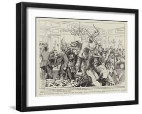 The Assassination of President Carnot, the Anti-Italian Demonstrations at Lyons-null-Framed Giclee Print