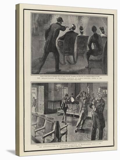 The Assassination of President Lincoln at Ford's Theatre-William Allen Rogers-Stretched Canvas