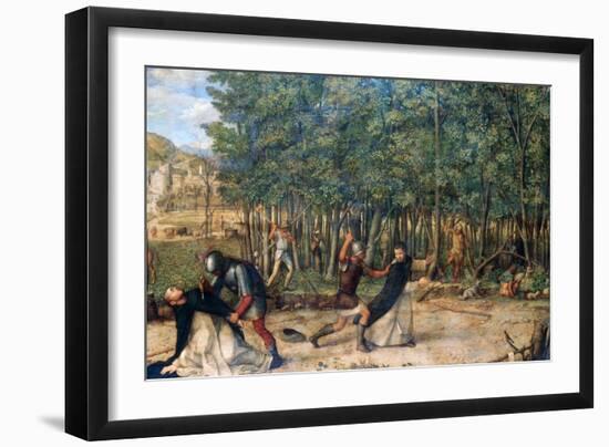 The Assassination of Saint Peter Martyr, C1507-Giovanni Bellini-Framed Giclee Print