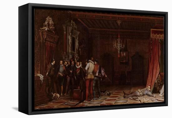 The Assassination of the Duke of Guise at the Château of Blois in 1588, 1834-Paul Hippolyte Delaroche-Framed Stretched Canvas
