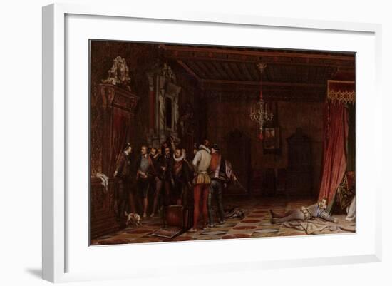 The Assassination of the Duke of Guise at the Château of Blois in 1588, 1834-Paul Hippolyte Delaroche-Framed Giclee Print