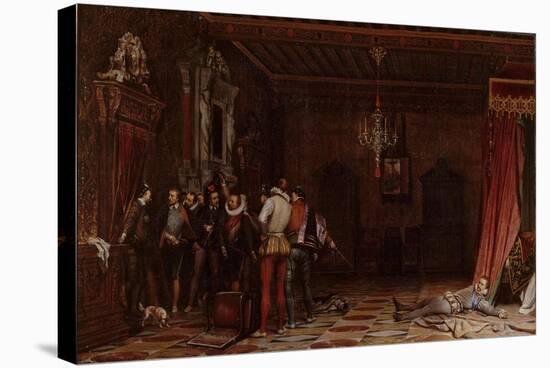 The Assassination of the Duke of Guise at the Château of Blois in 1588, 1834-Paul Hippolyte Delaroche-Stretched Canvas