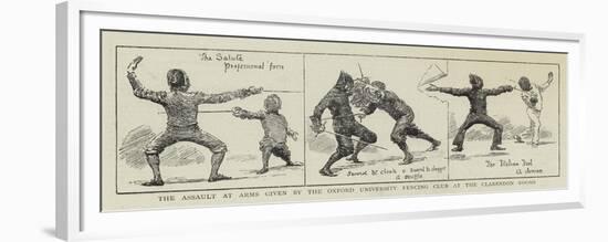 The Assault at Arms Given by the Oxford University Fencing Club at the Clarendon Rooms-null-Framed Premium Giclee Print