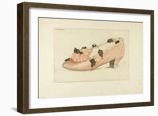 The Assault of the Shoe, 1888-Henri-Charles Guérard-Framed Giclee Print