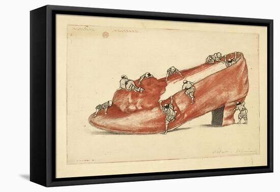The Assault of the Shoe, 1888-Henri-Charles Guérard-Framed Stretched Canvas