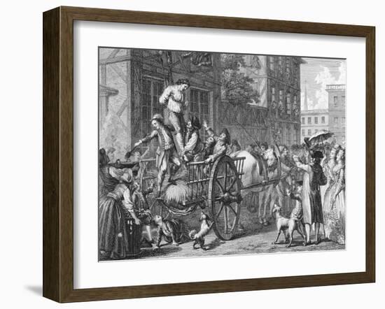 The Assault on John Malcolm, Boston, January 25, 1774-Francois Godefroy-Framed Giclee Print