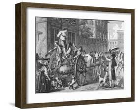 The Assault on John Malcolm, Boston, January 25, 1774-Francois Godefroy-Framed Giclee Print