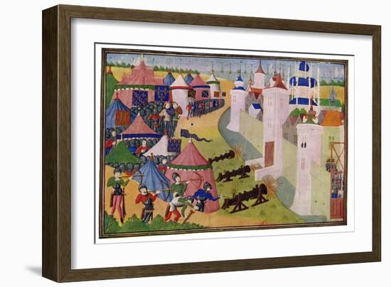 The Assault on the Strong Town of Afrique, 15th Century-null-Framed Giclee Print