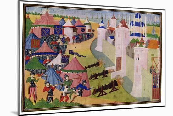 The Assault on the Strong Town of Afrique, 15th Century-null-Mounted Giclee Print