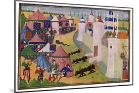 The Assault on the Strong Town of Afrique, 15th Century-null-Mounted Giclee Print