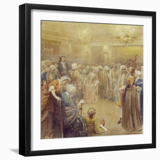 The Assembly at the Time of Peter I-Klavdi Vasilyevich Lebedev-Framed Giclee Print