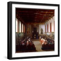 The Assembly of Notables at Rouen by Henry IV in 1596-Jean Alaux-Framed Giclee Print