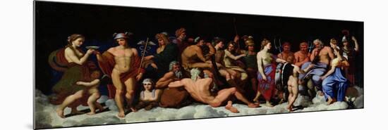 The Assembly of the Gods, after the Frescoes in the Loggia of the Farnesina in Rome-Raphael-Mounted Giclee Print