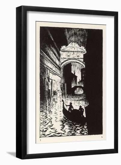 The Assignation, Bridge of Sighs-Arthur Rackham-Framed Art Print