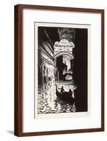 The Assignation, Bridge of Sighs-Arthur Rackham-Framed Art Print