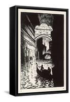 The Assignation, Bridge of Sighs-Arthur Rackham-Framed Stretched Canvas