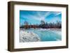 The Assiniboine Park Pavilion seen across the Duck Pond skating rink at Assiniboine Park-Barry Davis-Framed Photographic Print