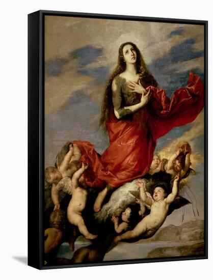The Assumption of Mary Magdalene, 1636-Jusepe de Ribera-Framed Stretched Canvas