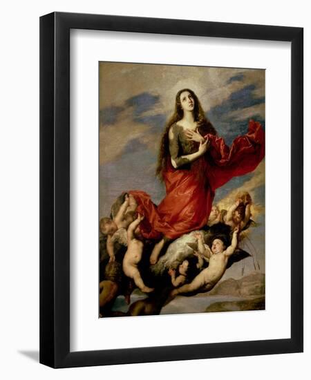 The Assumption of Mary Magdalene, 1636-Jusepe de Ribera-Framed Giclee Print