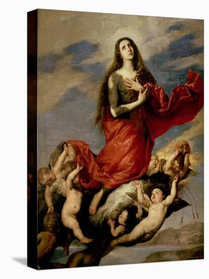 The Assumption of Mary Magdalene, 1636-Jusepe de Ribera-Stretched Canvas