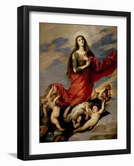 The Assumption of Mary Magdalene, 1636-Jusepe de Ribera-Framed Giclee Print