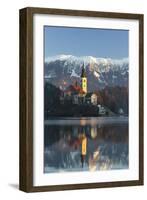 The Assumption of Mary Pilgrimage Church on Lake Bled, Bled, Slovenia, Europe-Miles Ertman-Framed Photographic Print