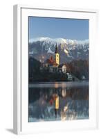 The Assumption of Mary Pilgrimage Church on Lake Bled, Bled, Slovenia, Europe-Miles Ertman-Framed Photographic Print