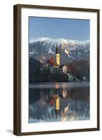 The Assumption of Mary Pilgrimage Church on Lake Bled, Bled, Slovenia, Europe-Miles Ertman-Framed Photographic Print