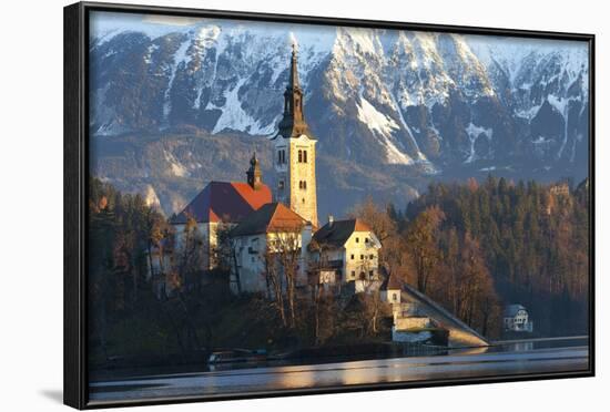 The Assumption of Mary Pilgrimage Church on Lake Bled, Bled, Slovenia, Europe-Miles Ertman-Framed Photographic Print