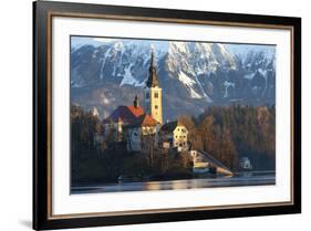 The Assumption of Mary Pilgrimage Church on Lake Bled, Bled, Slovenia, Europe-Miles Ertman-Framed Photographic Print