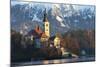 The Assumption of Mary Pilgrimage Church on Lake Bled, Bled, Slovenia, Europe-Miles Ertman-Mounted Photographic Print