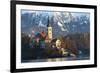 The Assumption of Mary Pilgrimage Church on Lake Bled, Bled, Slovenia, Europe-Miles Ertman-Framed Photographic Print