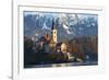 The Assumption of Mary Pilgrimage Church on Lake Bled, Bled, Slovenia, Europe-Miles Ertman-Framed Photographic Print