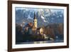 The Assumption of Mary Pilgrimage Church on Lake Bled, Bled, Slovenia, Europe-Miles Ertman-Framed Photographic Print