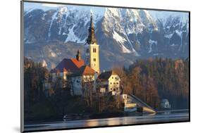 The Assumption of Mary Pilgrimage Church on Lake Bled, Bled, Slovenia, Europe-Miles Ertman-Mounted Photographic Print